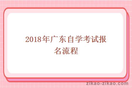 2016年广东自学考试报名流程