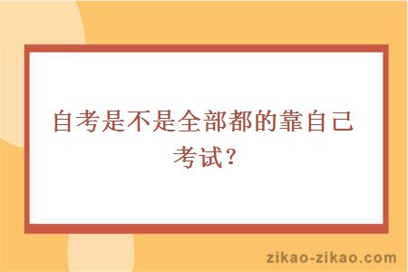 自考是不是全部都的靠自己考试？