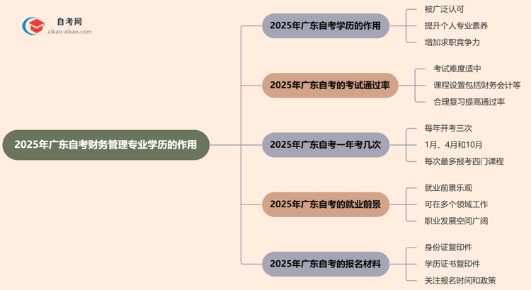 2025年广东的自考财务管理专业学历能用来做什么？思维导图