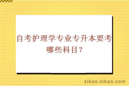 自考护理学专业专升本要考哪些科目？