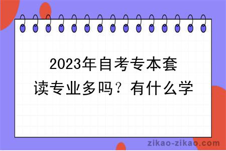 2023年自考专本套读专业多吗？有什么学习方式？