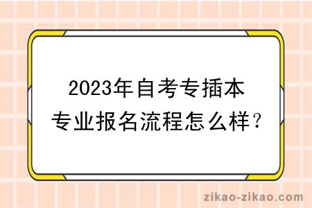 2023年自考专插本专业报名流程怎么样？