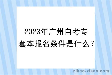 2023年广州自考专套本报名条件是什么？毕业难吗？