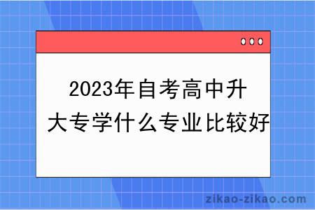 2023年自考高中升大专学什么专业比较好？怎么选择专业？