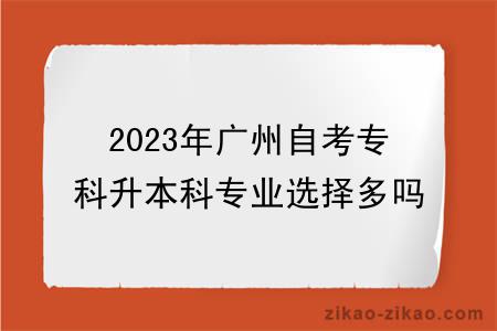 2023年广州自考专科升本科专业选择多吗？有什么学习方式？