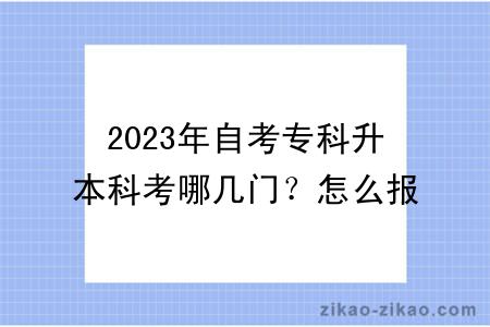 2023年自考专科升本科考哪几门？怎么报名？