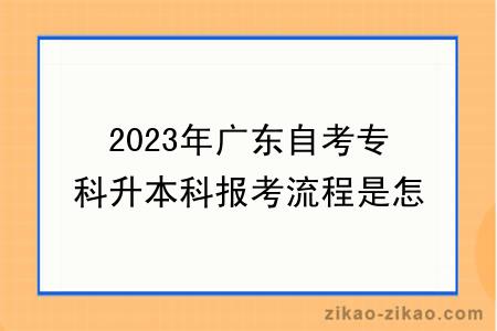 2023年广东自考专科升本科报考流程是怎样的？多少钱？