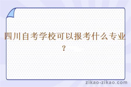 四川自考学校可以报考什么专业？