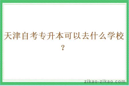 天津自考专升本可以去什么学校？