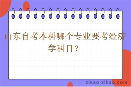 山东自考本科哪个专业要考经济学科目？