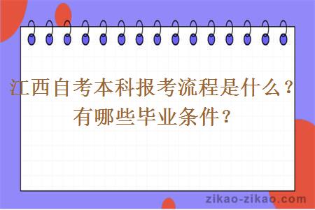 江西自考本科报考流程是什么？有哪些毕业条件？