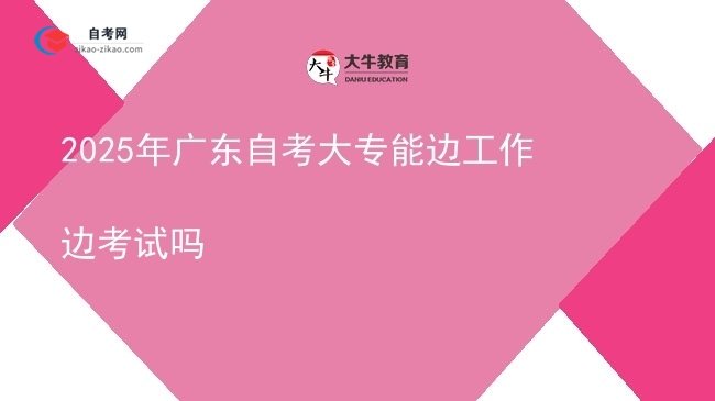 2025年广东自考大专能边工作边考试吗图片
